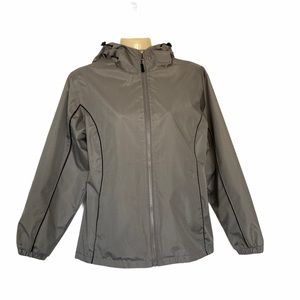 Stillwater Rain Utility Jacket Coat wHood Gorpcore Outerwear Lightweight Gray Sm